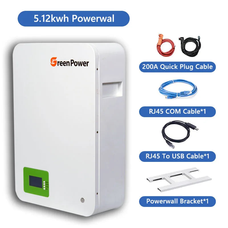 Power Wall Install 48v 200ah Solar Panel Battery Lifepo4 Lithium Ion Phosphate Battery Pack With Bms 51.2V 48V 200ah