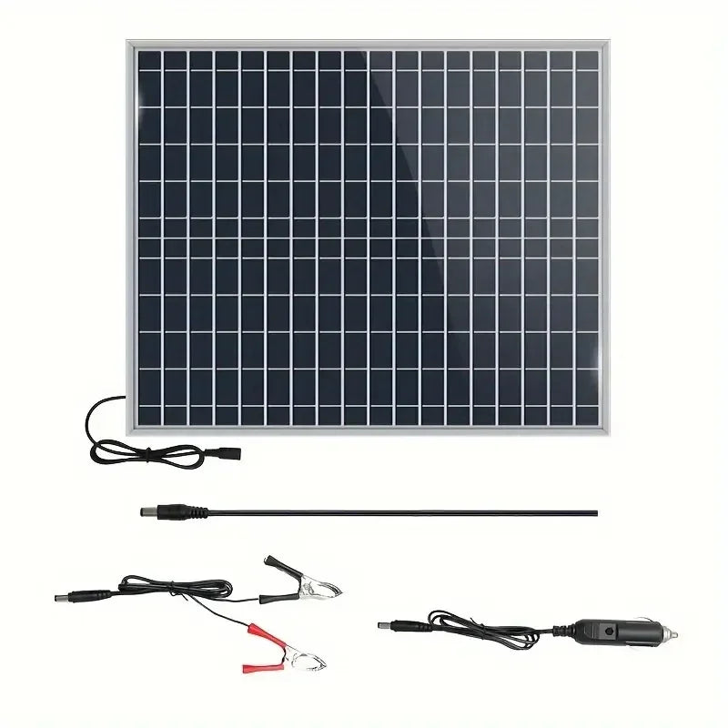 500W 12V Solar Panel Photovoltaic Power Bank Kit 100A Controller Solar Plate for Home/Camping/RV/Car Fast Battery Charger