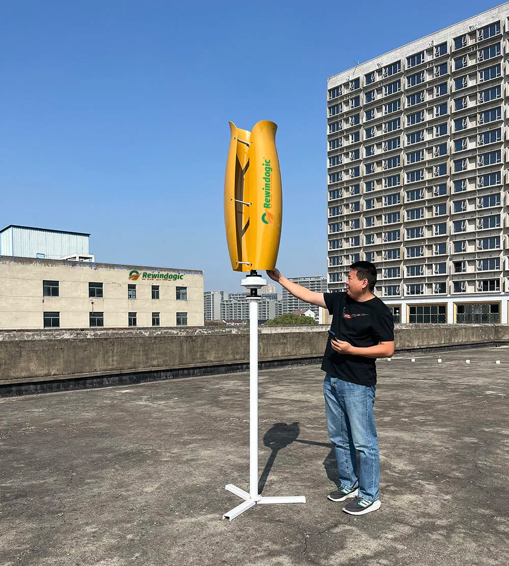 10KW Wind Turbine Generator Vertical Axis 48V Free Energy Wind Power Windmill Camping Home Appliance with MPPT Charger