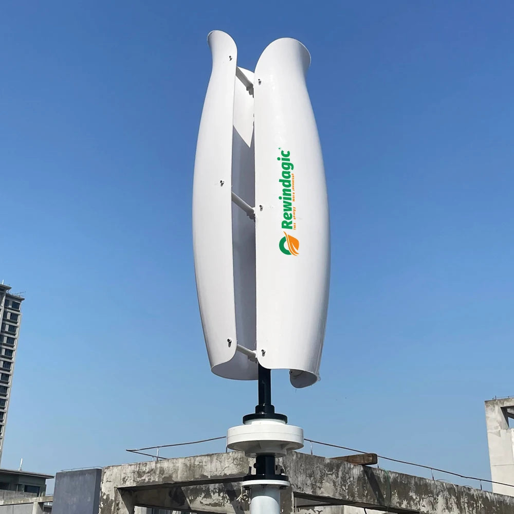 10KW Wind Turbine Generator Vertical Axis 48V Free Energy Wind Power Windmill Camping Home Appliance with MPPT Charger